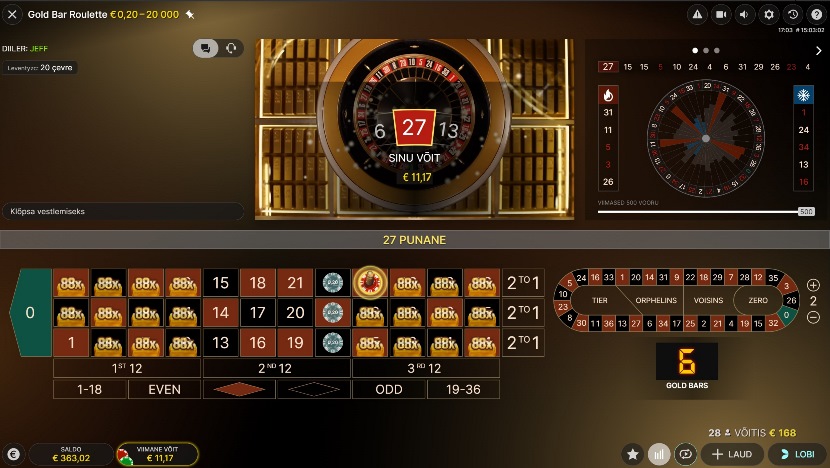 Gold Bar Roulette